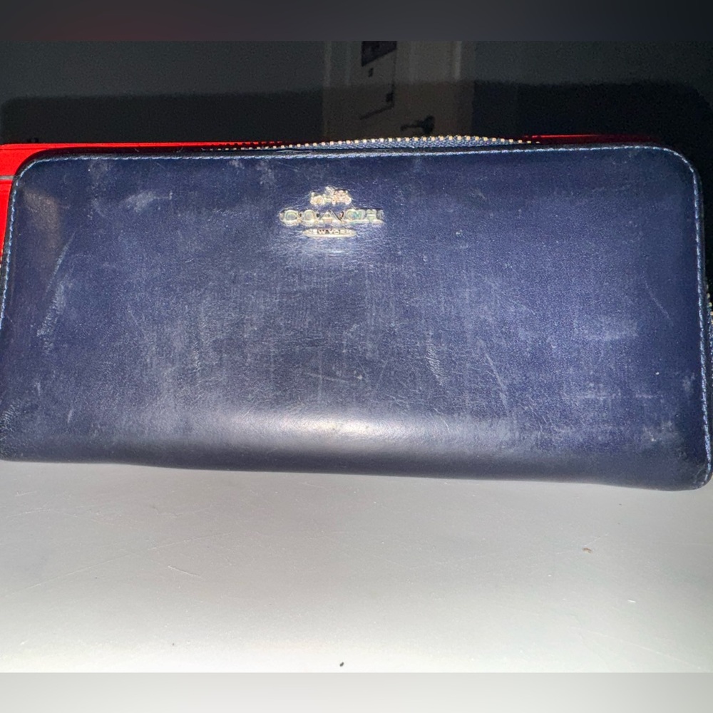 Coach Navy Wallet (Peeling Inside)